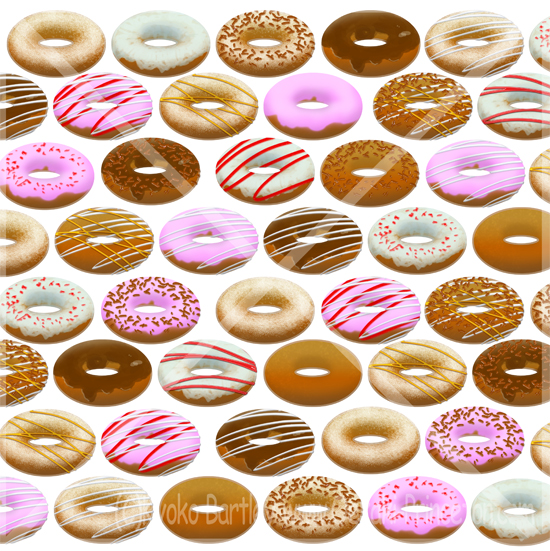 Photoshop Doughnuts Graphic Art