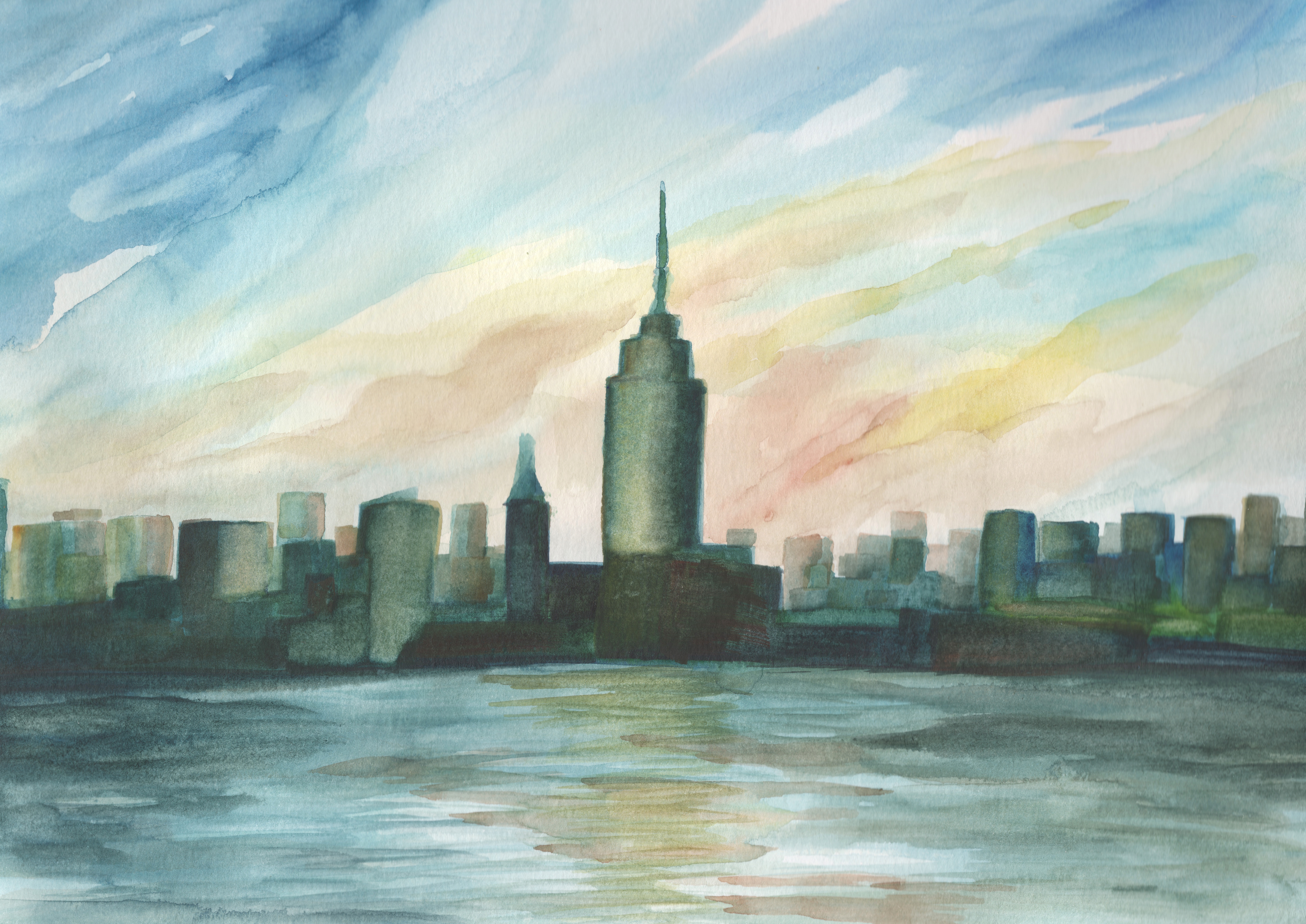 2019 Watercolor New York City Series 003