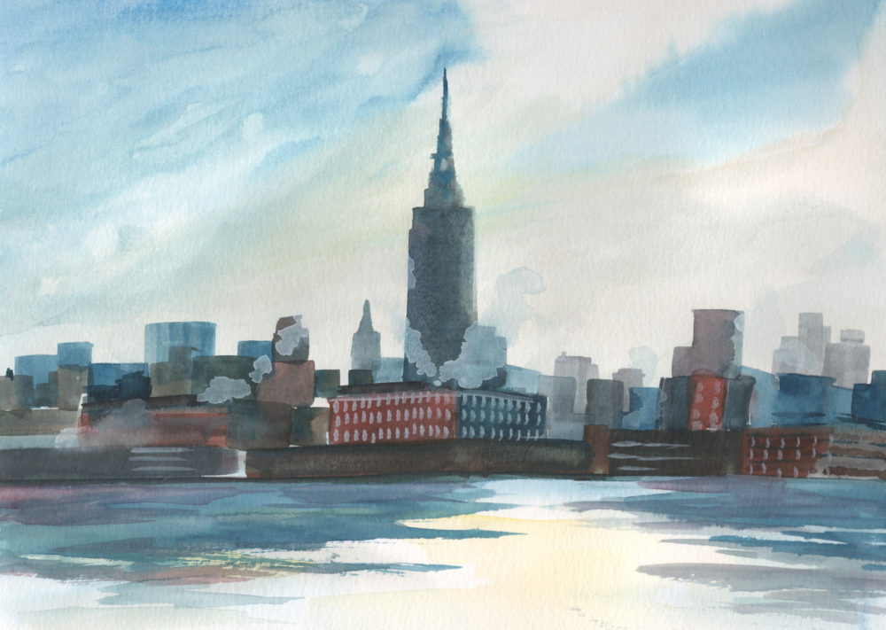 2019 Watercolor New York City Series 001