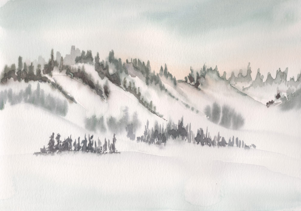 2019 Watercolor Winter Scapes Series 001