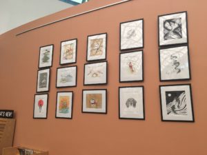 Art Display By Kyoko Bartley at Franklin Township Public Library, 2019 Summer-Fall