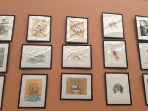 Art Display By Kyoko Bartley at Franklin Township Public Library, 2019 Summer-Fall