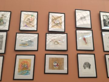 Art Display By Kyoko Bartley at Franklin Township Public Library, 2019 Summer-Fall