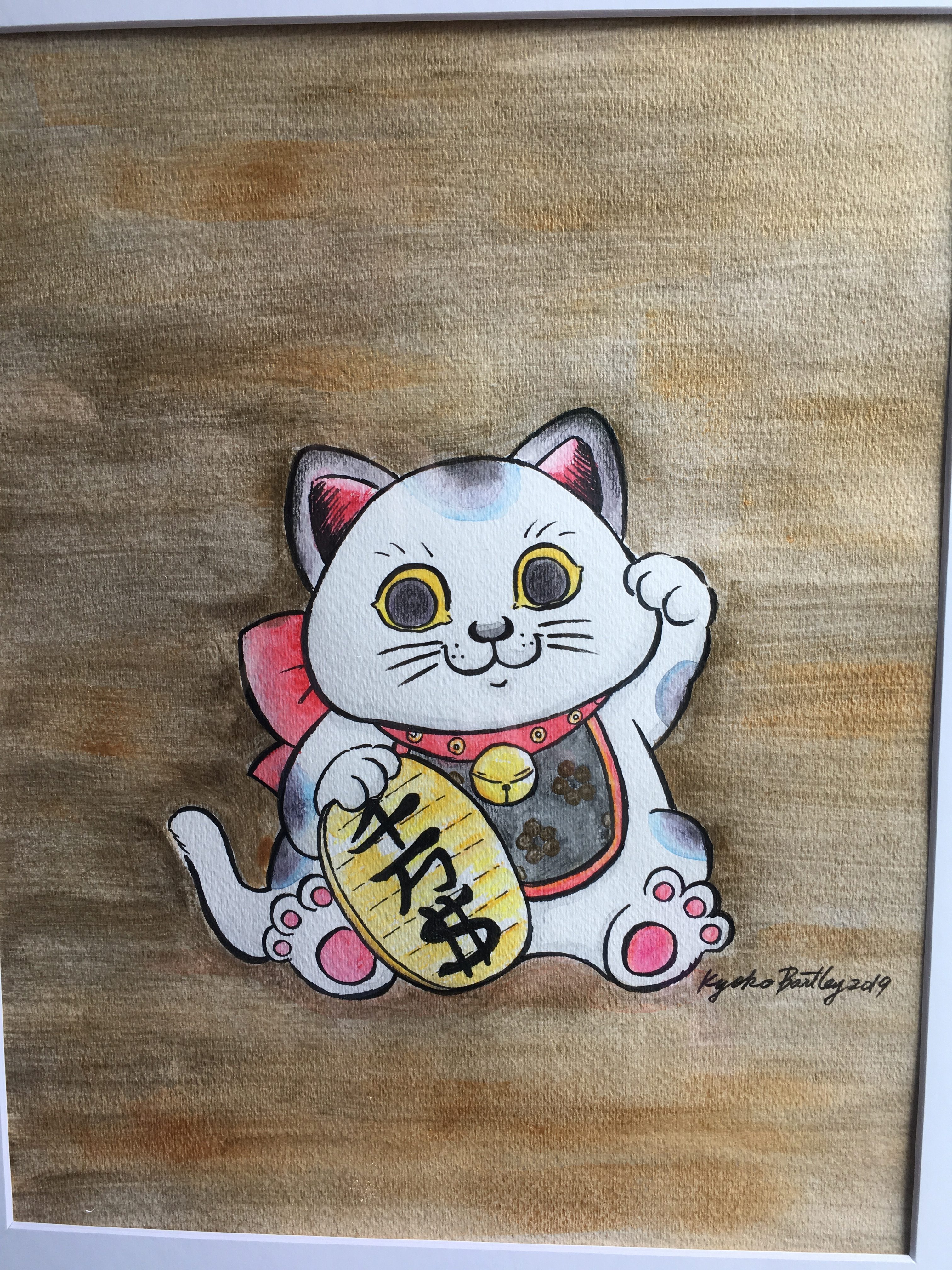 Maneki Neko Japanese Lucky Charm Art