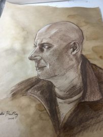 Paul Charcoal Sketch By Kyoko Bartley New Jersey Award-Winning Portraits Artist