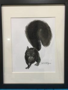 Black Squirrel Wildlife Art Series By Kyoko Bartley New Jersey Award-Winning Animal Welfare/Pet Portraits Artist