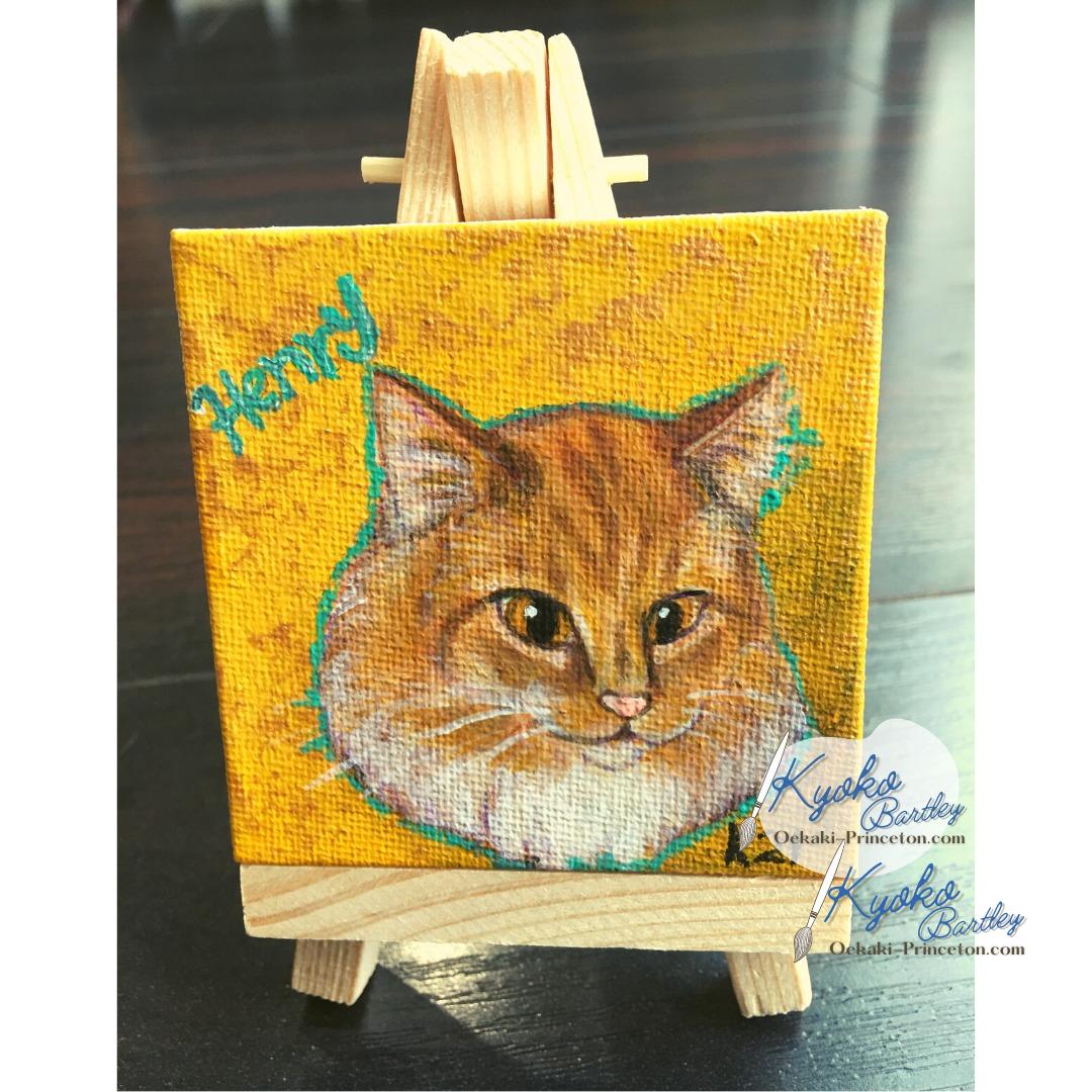 Pet lover’s dream – mini custom portrait with easel, perfect for desks