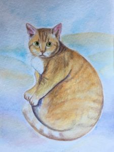 Cat art by award-winning artist Kyoko Bartley